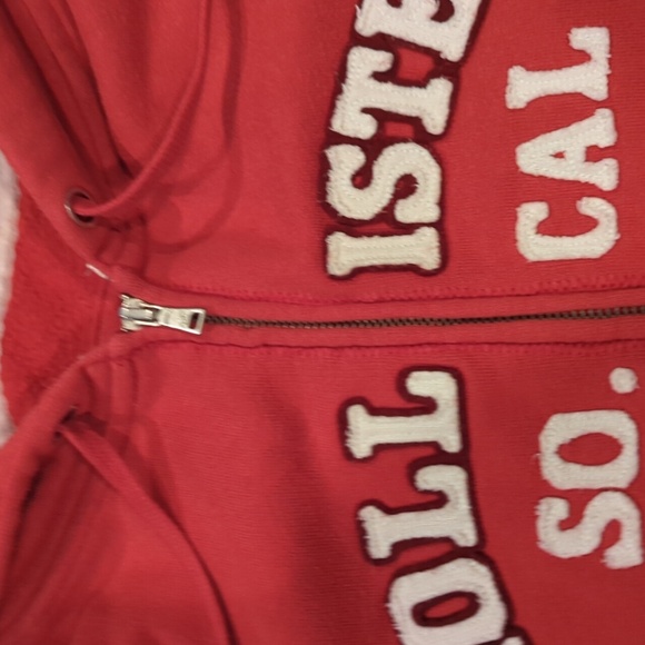 Y2k Hollister XL Full Zip Hoodie Pockets Spell Out - Picture 3 of 7